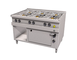 Плита газовая 6 конфорок с электрической духовкой Optima 850 MKN