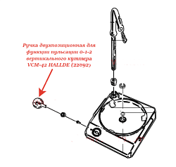 Ручка двухпозиционная 0-1-2 для вертикального куттера VCM-42 HALLDE (22092)