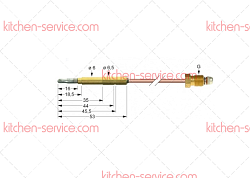 Термоэлемент M9x1 450 мм для печи (2111636)