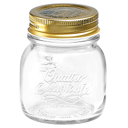 Банка круглая с крышкой 150мл стекло,металл «Кватро Стаджони» BORMIOLI ROCCO