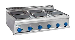 Плита 6 конфорочная 700 серии PCS105E7 TECNOINOX