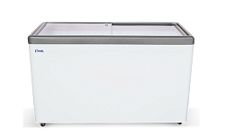 Ларь морозильный с прямым стеклом МЛП-500 (серый) СНЕЖ