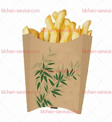Контейнер картонный Feel Green вертикальный для картофеля фри, 135 гр, 13x8x13,5 см GARCIA DE POU (143.76)