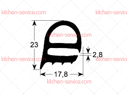 Уплотнитель дверной 720x485 мм для печи (5063646)
