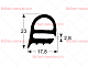 Уплотнитель дверной 720x485 мм для печи (5063646)