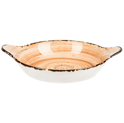 Блюдо круглое 200 мл с ручками Organica Sand P.L. PROFF CUISINE (TX0270-H357)
