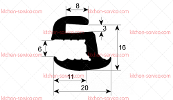 Уплотнитель стекла 1875 для JUNO (002837)