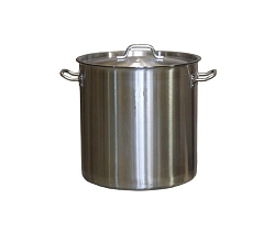 Котел 37 л, с крышкой, нержавеющая сталь, тройное дно (индукция) MGSTEEL