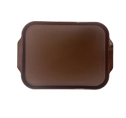 Поднос 45х34,5 см темно-коричневый (167) поверхность шагрень MGprof (1736)