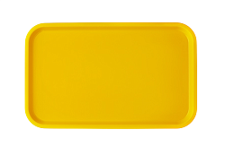 Поднос 52,5х32,5 см, желтый, поверхность шагрень (108) MGprof (1737)