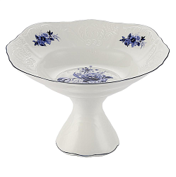 Блюдо круглое 31 см на ножке Blue Flower P.L.PROFF CUISINE (NY-YQA4706-FB-31CM)