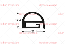 Уплотнитель дверной 1300x760 мм для печи (5032423)