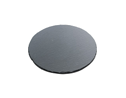 Блюдо для подачи круглое 10 см, черное, сланец MGprof