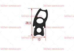Уплотнитель дверной 500x470 мм для печи (3586001)
