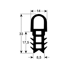 Уплотнитель дверной для CONVOTHERM (7001013)