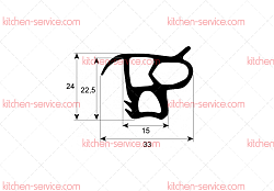 Уплотнитель дверной 660 мм (4006176)