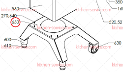 Основание для овощерезки RG-300i HALLDE (47350)