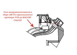 Узел микровыключателя в сборе AM UL для вертикального куттера VCB-32 HALLDE (24335)