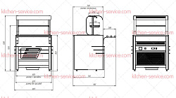 Прилавок холодильный RС11AS Case h=20 мм Челябторгтехника