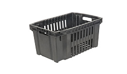 Ящик перфорированный 540х360х260 мм 105, объём 38 чёрный ТАРА