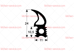 Уплотнитель дверной 670х1500 мм для печи (3186535)