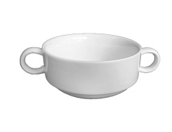 Бульонница 250 мл с ручками Royal White блюдце TU1107 6-36 TUDOR ENGLAND (TU1101-2)