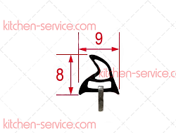 Уплотнитель дверной 430x320 мм для печи (D358603)