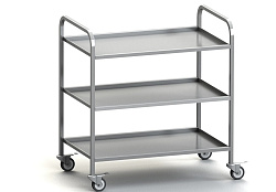Тележка сервировочная 3-х ярусная 800х600х870 мм MGSTEEL