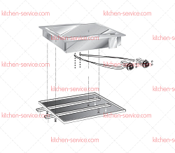 Поверхность жарочная встраиваемая электрическая 600 серии CHEF LINE SLDI6FTE6LSS APACH