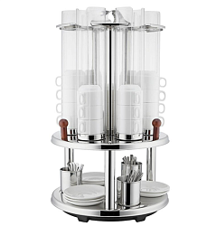 Диспенсер стойка для хранения чашек и приборов 2 яруса (на 48 чашек) SUNNEX (U09-1000)