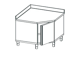 Стол угловой закрытый с бортом CHEF LINE LWT711SH2HDU APACH