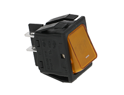 Выключатель двухполюсный кнопочный оранжевый 250 В CARIMALI (95.01193)