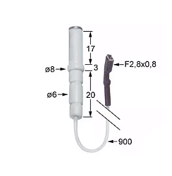 Электрод зажигания F 2,8x0,8 мм для TECNOEKA (01951047000)