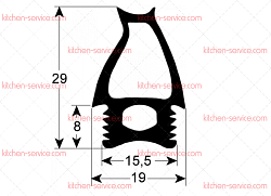 Уплотнитель дверной для пароконвектоматов ANGELO PO (3077292)