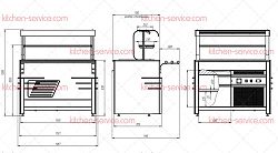 Прилавок холодильный RС12AS Case h=100 мм Челябторгтехника