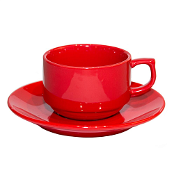 Пара чайная 180 мл красная Barista Stackable P.L. PROFF CUISINE (F0996R1+F2032-6.5R1)