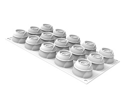 Форма для выпечки 15 ячеек 30 мл 40x30 мм Иней силикон SILIKOMART