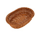 Корзина для хлеба овальная 23х15х6 см коричневая полиротанг MGprof