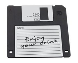 Подставка Дискета для бокала THE BARS