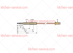 Термоэлемент M10x1 400 мм для печи (3440132)