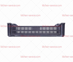 Ящик перфорированный 500х300х120 мм, 121, объём 18 л чёрный ТАРА
