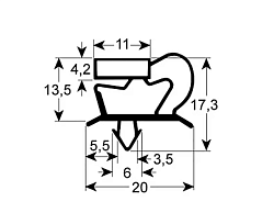 Уплотнитель 860х1920 мм для IRINOX (1010181)