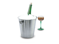 Ведро для шампанского 4 л 210/135 мм 200 мм (1 бутылка) нержавеющая сталь MGSTEEL