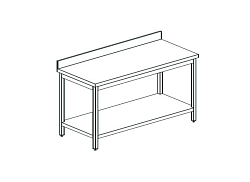 Стол производственный с бортом CHEF LINE LWT720SHU APACH