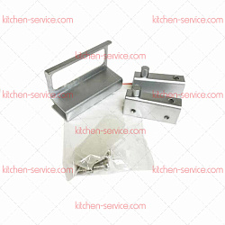Петли в комплекте для двери стеклянной хром матовый ATESY (ZS9008)