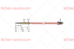 Термопара M8x1 600 мм для печи (3440846)