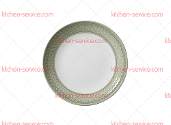 Тарелка  Bead Sage Wash 285 мм, фарфор белый, зеленый STEELITE INTERNATIONAL (1404X0103)