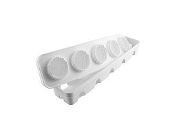 Форма для выпечки 110 мл 5 ячеек 65x67 мм Малина и Ежевика силикон, пластиковая подставка SILIKOMART