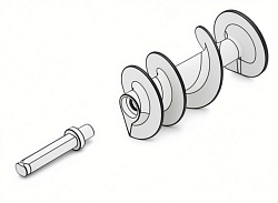 Шнек с валом для мясорубки ТС-42 UNGER SIRMAN (LF2034302+LF2034530)