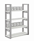 Стеллаж открытый SO4 КОБОР 60/36 aluminum/premium
